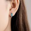 Серьги-кольца из стерлингового серебра 925 пробы, серия «Цветочные растения», зелень, ирис, лоза, для женщин, свадебные, помолвочные, подарочные ювелирные изделия на день рождения 2024