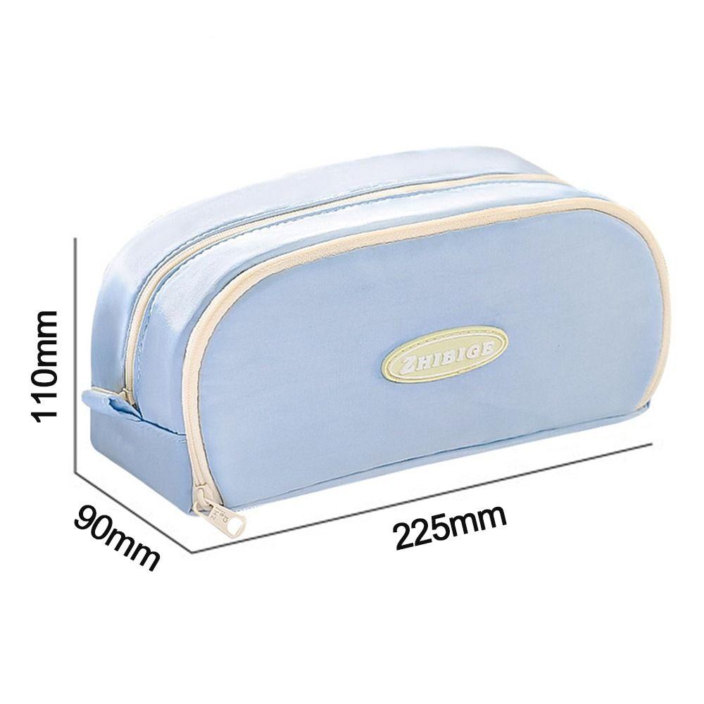 Large Capacity Pencil Case Double Layered Pencil Box Portable Stationery Storage Bag School Office