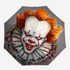 1 Stück Pennywise Clown Horror Regenschirm mit Kunststoffgriff, Geeignet für Alle Jahreszeiten Zuhause Reise Outdoor RegenschirmM1387