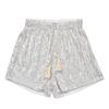 Women Summer Sequined Shorts High Waist Casual Loose A Line Shorts Shiny Clubwear Night Out Shorts Silver Black Shorts
