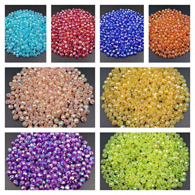 100/40 ks 6/8mm Průhledné Symfonické Kulaté Akrylové Korálky Ručně Navlékané pro DIY Materiál Ručně Vyráběné Doplňky