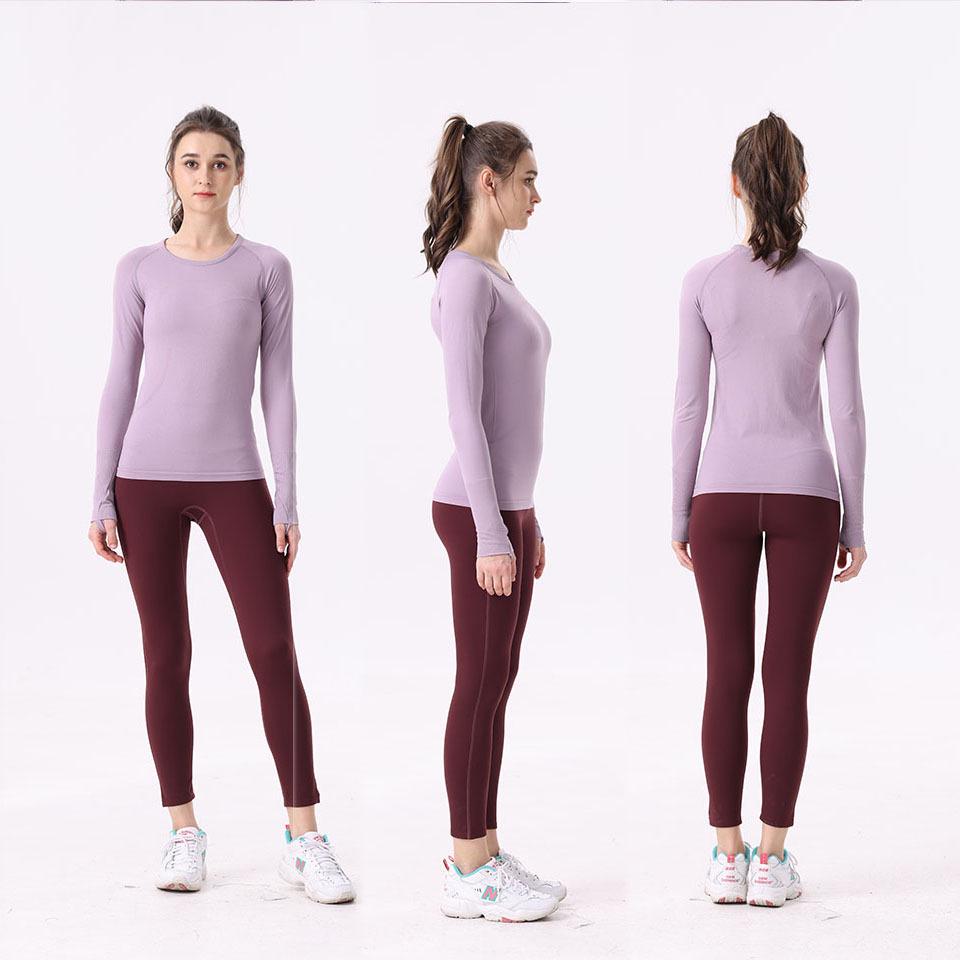 Damen 2.0 Yoga Langarm Schnelltrocknendes T-Shirt - Hochelastisch, Slim Fit für Laufen & Pilates.