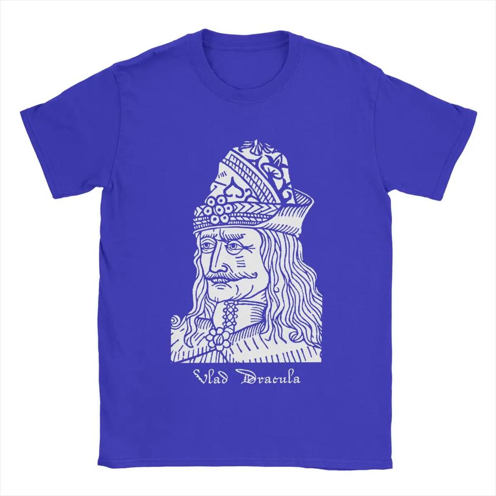 Vlad Dracula Tepes The Impaler Vampire Horror Movie T-Shirt Men Vintage Cotton Tee Shirt O Neck T Shirts Graphic Printed Clothes
