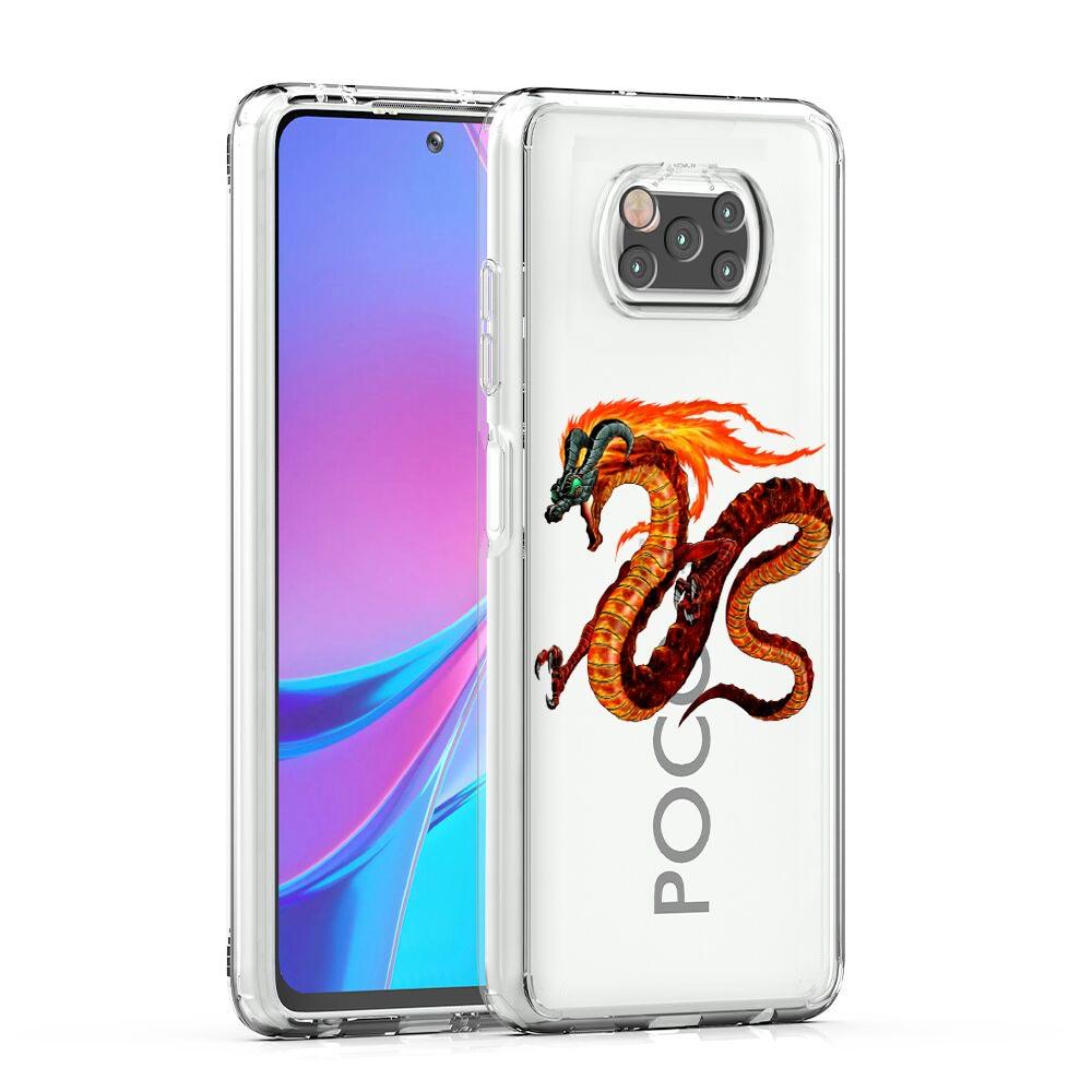 

Модный чехол для телефона с драконом для Xiaomi Mi 12T 10 12 Lite 11 Ultra 11X 11T Pro 11i Poco X4 X3 NFC F3 F4 M3 M4, мягкий прозрачный чехол Xiaomi 12 Lite