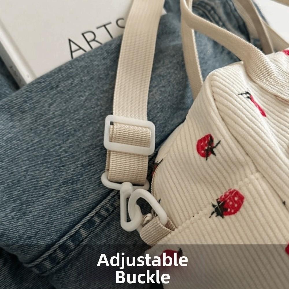 Large Capacity Corduroy Hand-Held Bag Waterproof Lady's Crossbody Bag for Commuting