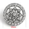 10pcs Diamond Inlaid Flower Metal Button Sewing Scrapbooking Clothing Leather Bag DIY Craft Sweater Decorative Button 20MM