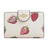 New COACH Coated Canvas Wallet Mini Women's White CAP01-IMCAH