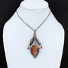 Sun Sitara Gemstone Pendant Copper Wire Wrapped Pendant Handmade Jewelry Ethnic Style Pendant Copper Jewelry Gift For Mom Birthstone Pendant