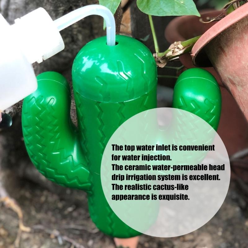 Plastic Auto Watering Spikes Cactus Terracotta Auto Watering Stakes for Garden Pots and Houseplants