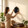 Fake Vinyl Records Wall Decor Creative Retro Record Discs for Wall Door Window Desktop Disco Party Home Office Bar Vintage