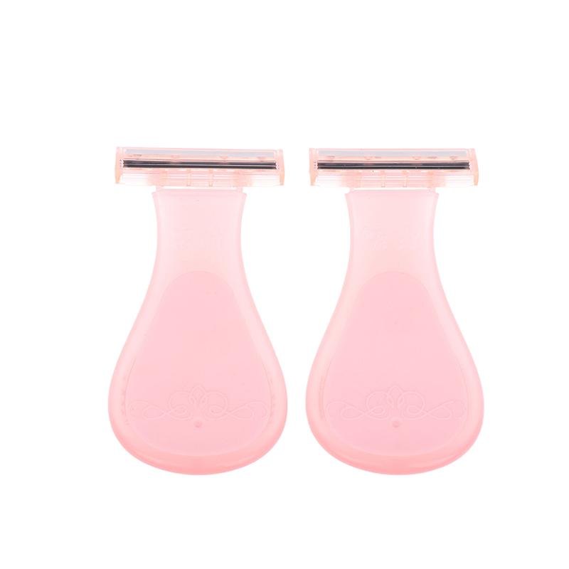 

2Pcs Shaving Knife Women S Shaving Artifact Safe Portable Armpit Hair Trimmer Shaving Machine Hair Removal Knife Universal 2Pcs рожевий
