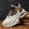 High-top Men's Shoes  New Autumn Trendy Brand Versatile Leather Sports Shoes for Men's Outdoor Anti-slip Thick-soled