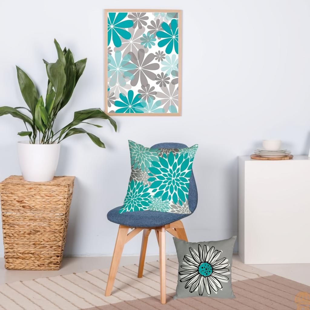 Nordic Cyan Sweet Home Pillowcase Home Decoration Living Room Sofa Decoration Pillowcase 40*40 Car Cushion Cover 50x50 60*60