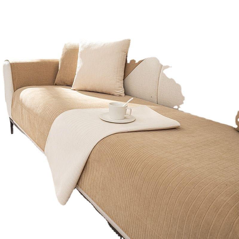Sofa Cushion Four Seasons Universal Chenille Non-Slip Simple Modern Nordic Solid Color High-End Universal Sofa Cover Cover Cloth