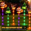 6-Pack Moving Christmas Lights Solar Christmas Garden Stake Lights Outdoor Yard Lights for Garden Decorations Lawn Pathway Patio