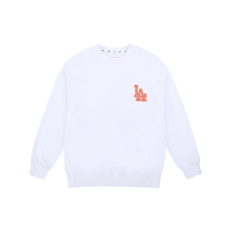 MLB Like Series Long Sleeve Thin Loose Graffiti Print Sweatshirt Unisex Sweatshirt White 31MT08011-07W