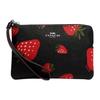New Corner Zip Leather Wallets Clutches Small Size Women's Black CH535-SVA47