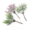 3/5 Stück DIY Handgefertigt Pflanze Eukalyptusblatt Goldgras Weißes Samtpuder Kunstblumenkranz Material Hochzeitsdeko Blumenwand