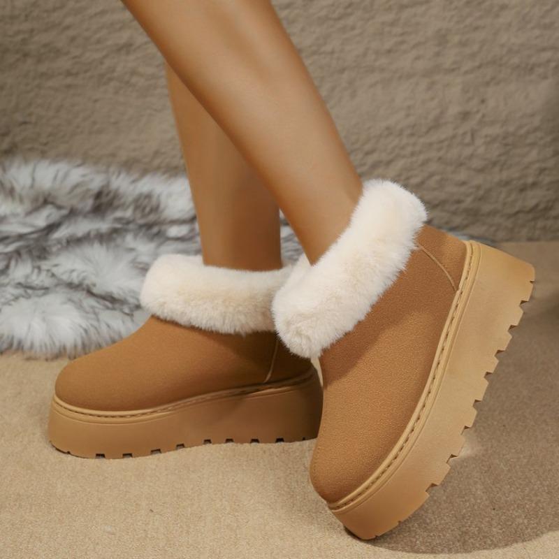 

Новые зимние бархатные утолщенные увеличивающие рост маффины хлопковые туфли цельные теплые толстоподошвенные удобные сноубутсы женские 42 верблюд