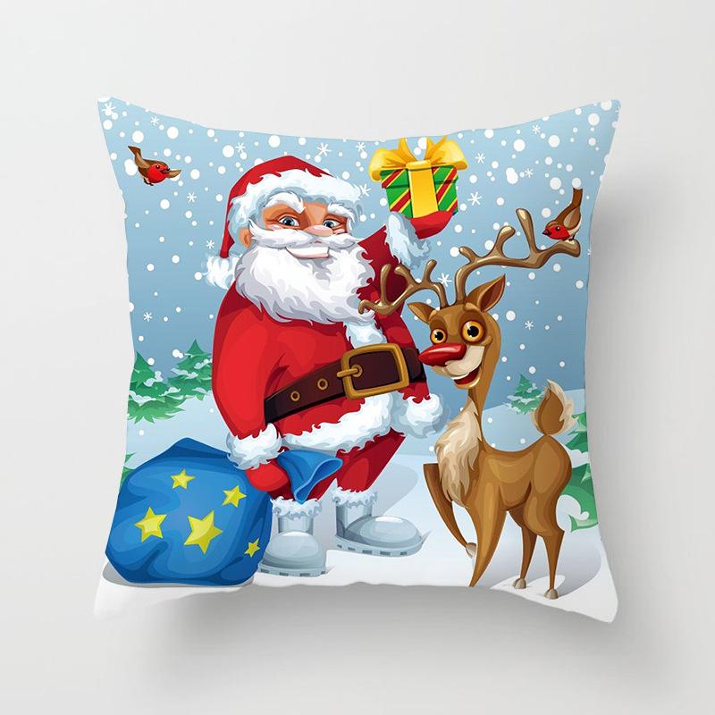 Festliche Weihnachtskissen Nordische Weihnachtsbäume Druck Kissenbezug Nachttisch Zuhause Rückenabdeckung
