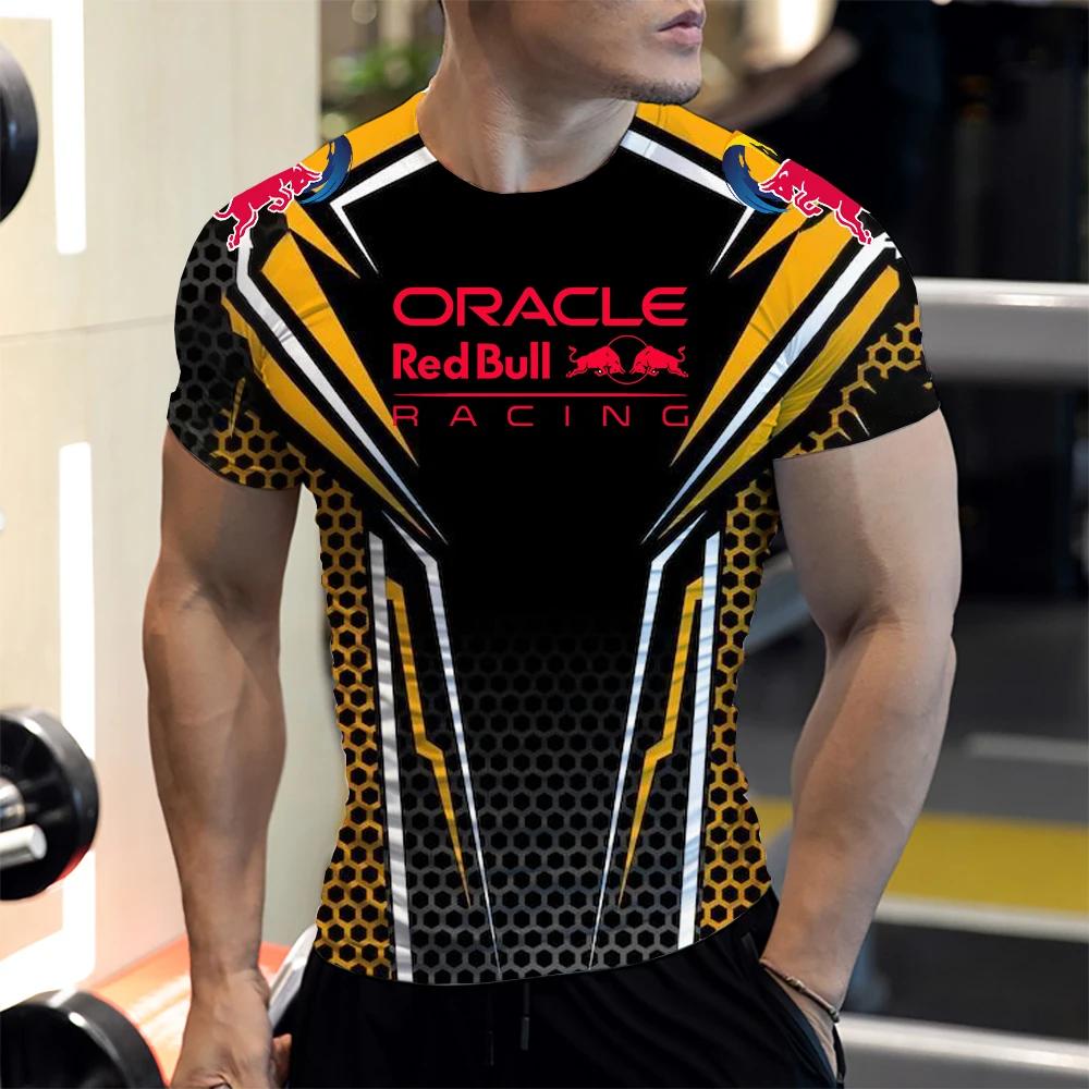 Red Bull T-Skjorter for menn, Luksusmerke, Sports-T-skjorter for menn, Trykte T-skjorter, Sykkel-T-skjorter, Red Bull Sportsklær T-skj