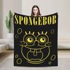 Alastor Hazbins Hotels Characters  Blanket Flannel Spring Autumn Radio Demon Portable Throw Blanket for Home Office Bedspread