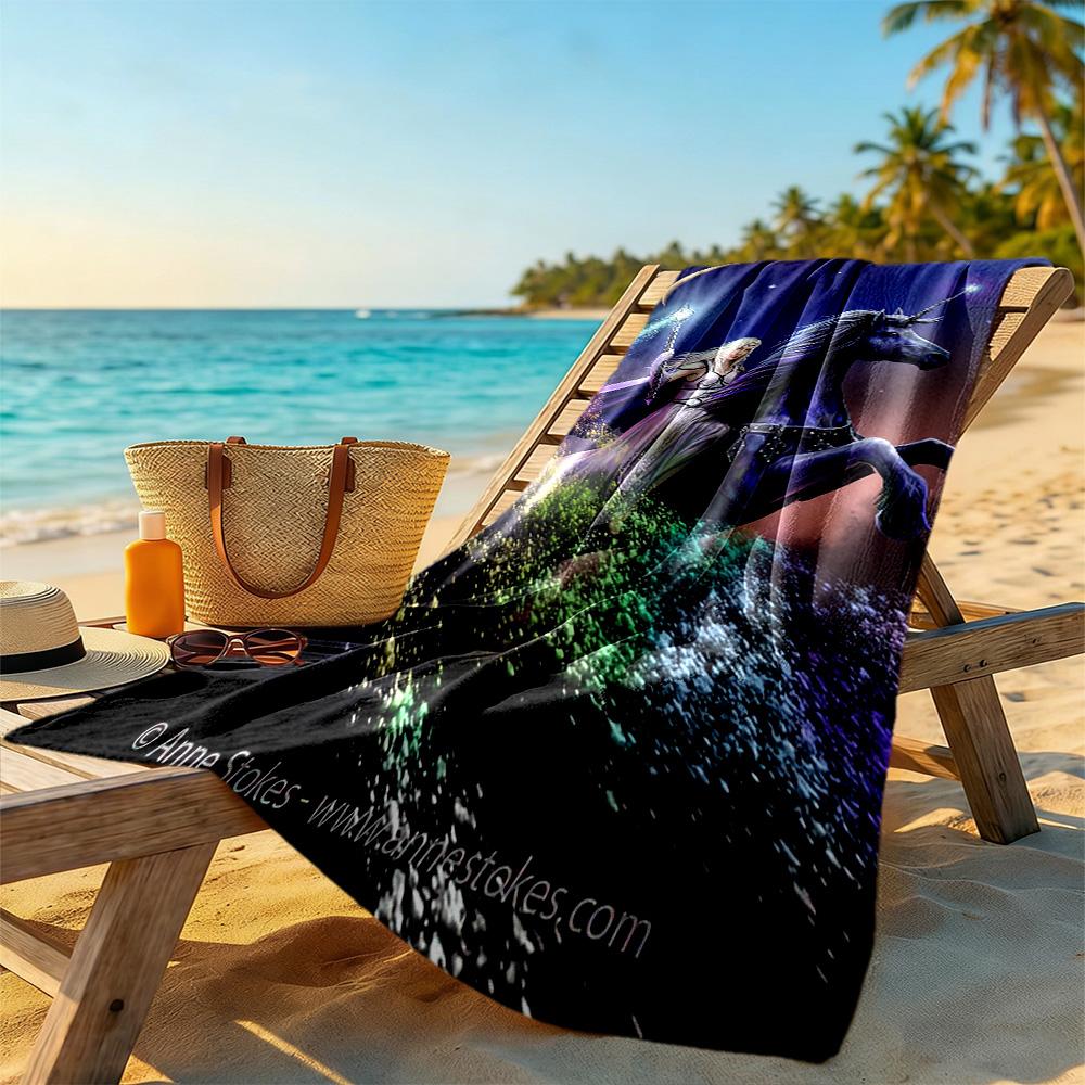 Gothic Style Beach Towel High Absorbency & Quick-Dry Comfortable Lightweight