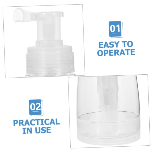 MOBUTOFU Powder Bottle with Puff, Fiber Powder Bottle, Hair Fiber Container, Baby Powder Container, Powder Puff, Transparent