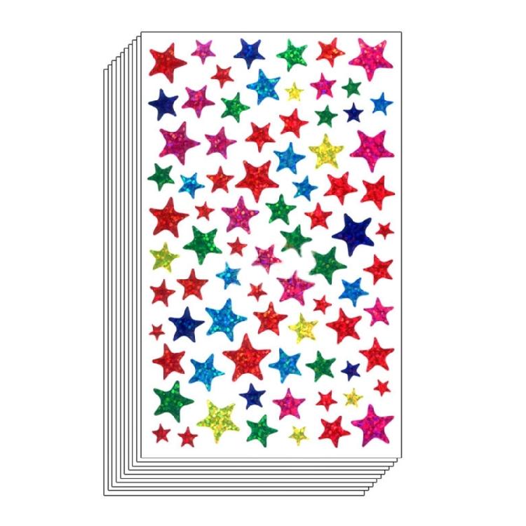 

10 Sheets Star Sticker Laptop Sticker Rewards Decal Decorative Decal Scrapbooking Sticker for Journaling Water Bottle 1