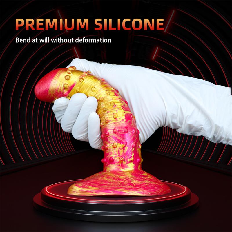 Female Soft Dildo Masturbator Oversized Alien Mixed Color Simulation Dildo Adult Supplies