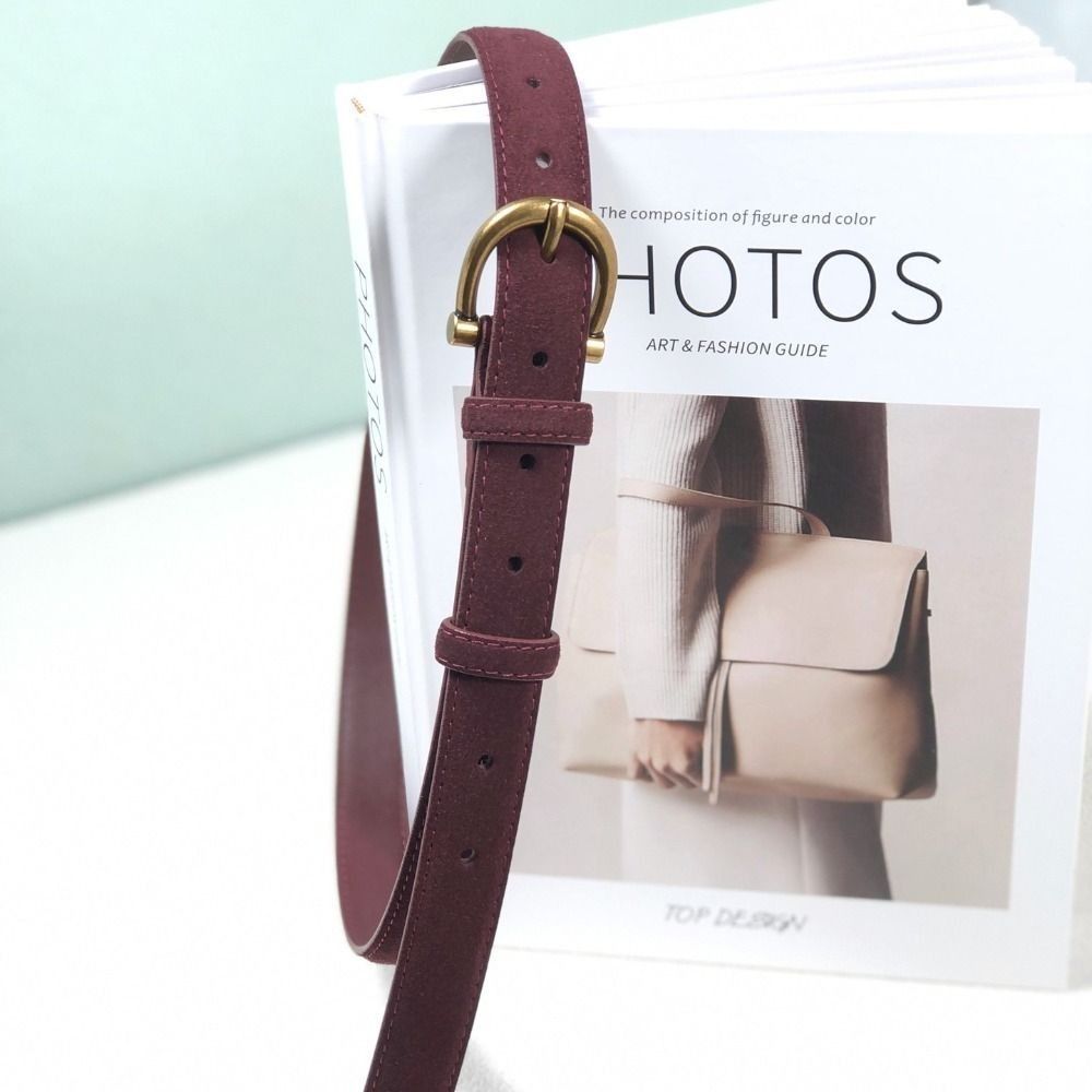 Versatile Suede Leather Belt Pin Buckle Wide Waistband Women Waist Belt Coat Skirt Decoration