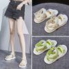 Sandals Women's New Summer Flat-bottomed Velcro Thick-soled Street-shot Women's Shoes Trendy Shoes