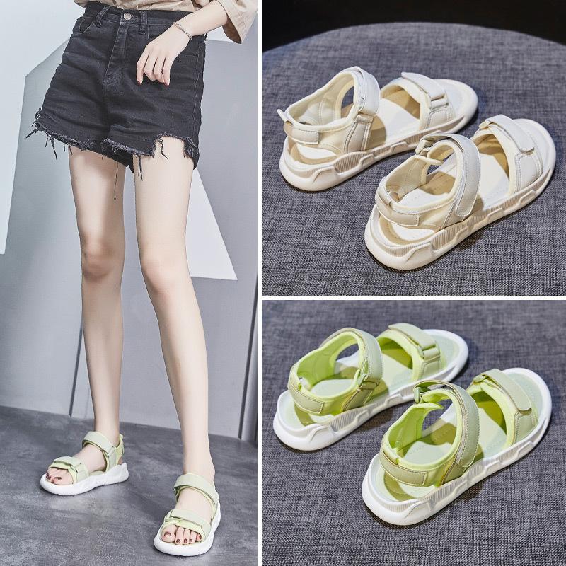 Sandals women's new summer flat-bottomed Velcro thick-soled street-shot women's shoes trendy shoes