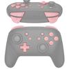 eXtremeRate ABXY with and R buttons for Switch Pro Full Button Set for Switch Pro Controller Puffy Pink D-pad ZR, ZL, L, Controller, -