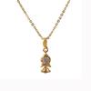 Stainless Steel Colorful Zircon Fairy Tale Little Princess Necklace Gold-plated Universal Chain Clavicle Chain Sweet Temperament