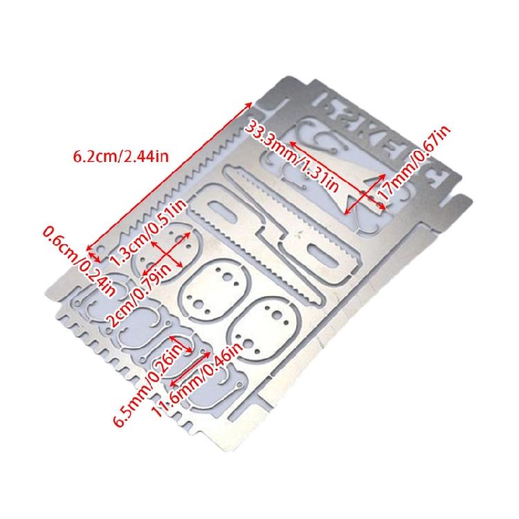 Survivals Card Stainless Steels Fishing Hook Card Outdoor Survivals Card Multitool