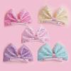 Kids' Glitter Bow Hair Clip – French Style, Colorful Duckbill Clip