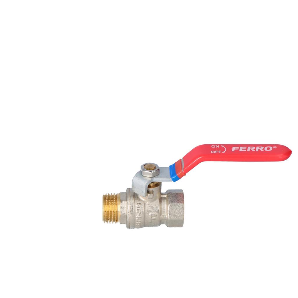Female-male Ball Valve with Lever, 1/2 Inch, F-Comfort