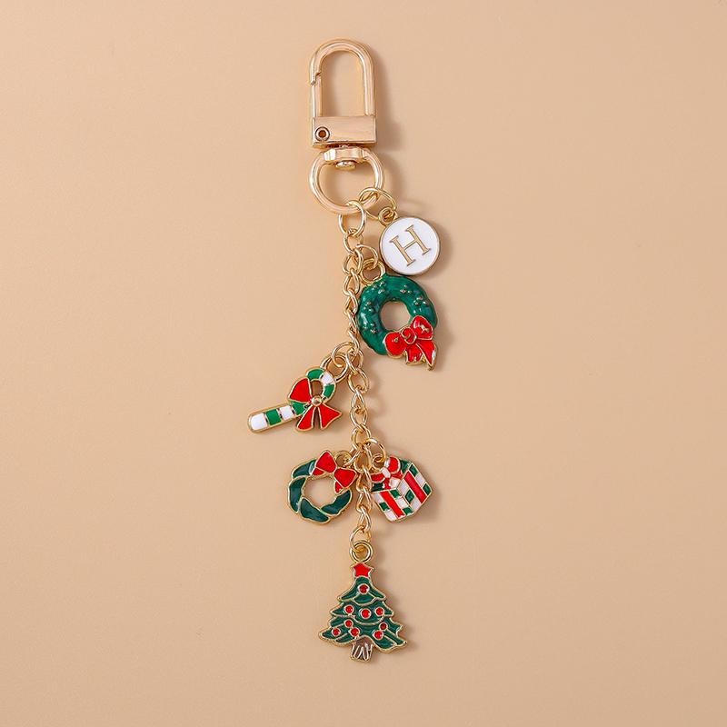 New Christmas Tree Keychain Women Girls Snowman Santa Claus Key Ring Pendants for Handbag Decor DIY X'mas Key Chain Gifts