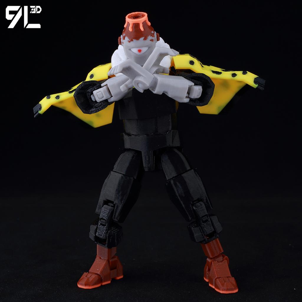 9L3D Printed Lucky Dummy 13 Jujutsu Kaisen JogoFire Anime MultiJointed Shapeshift Toy Action Figures Model Gift for Kids Adults