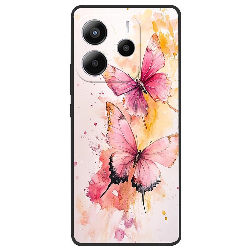 For Xiaomi Redmi Note 14 5G Case Soft TPU Marble Silicone Phone Cover for Coque Redmi Note 14 5G Global Cases Black Bumper Funda