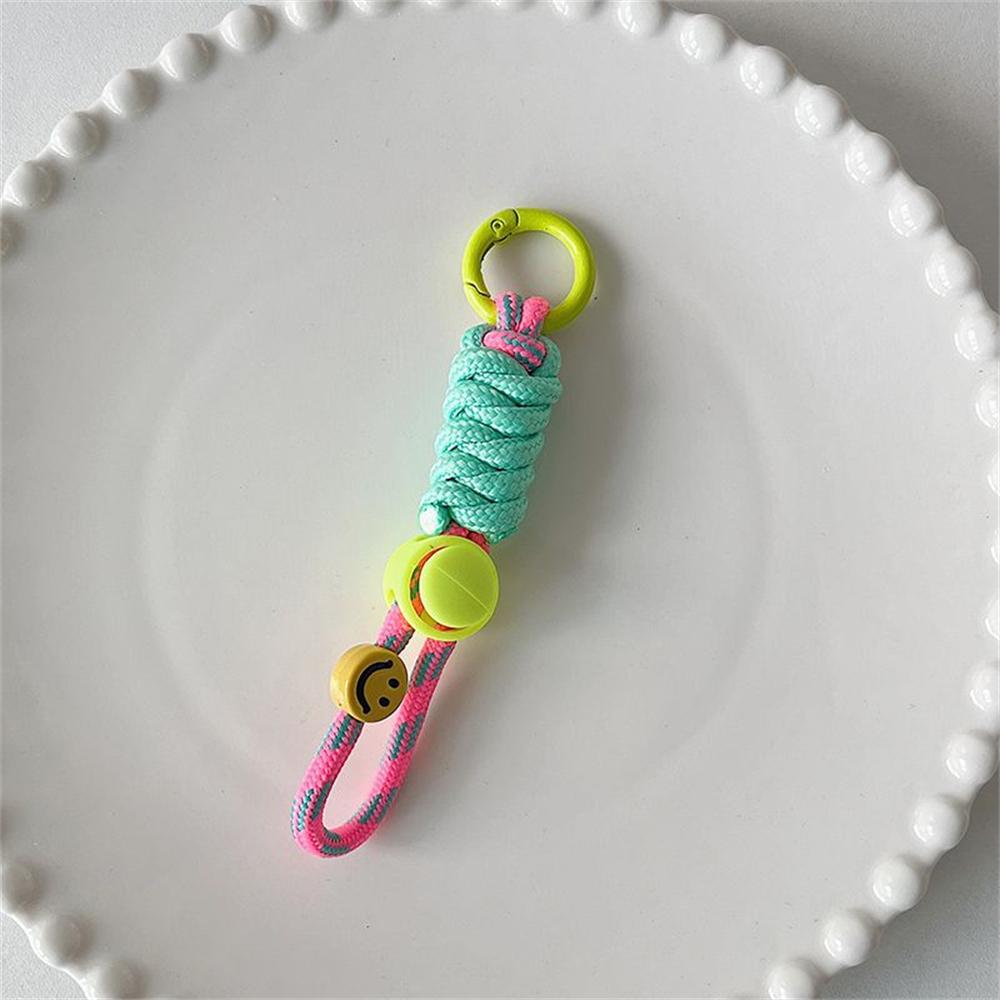 Cute Stylish Happy Heart Wrist Phone Lanyard Outdoor For iPhone Universal Case Nylon Rope Card Cord Clip Hanging Anti-lost Strap