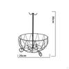 Countertop Fruit Basket Bowl with Banana Hanger, Metal Wire Snacks Vegetable for