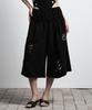 Aejeuyua Layered Damaged Bermuda Pants Black