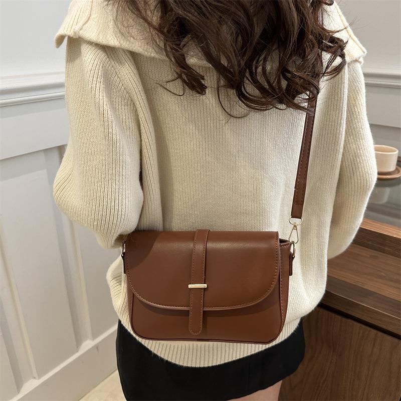 Casual Pu Messenger Bag Women's New Trendy Fashion Versatile Mother Shoulder Bag Commuting Large Capacity Small Square Bag