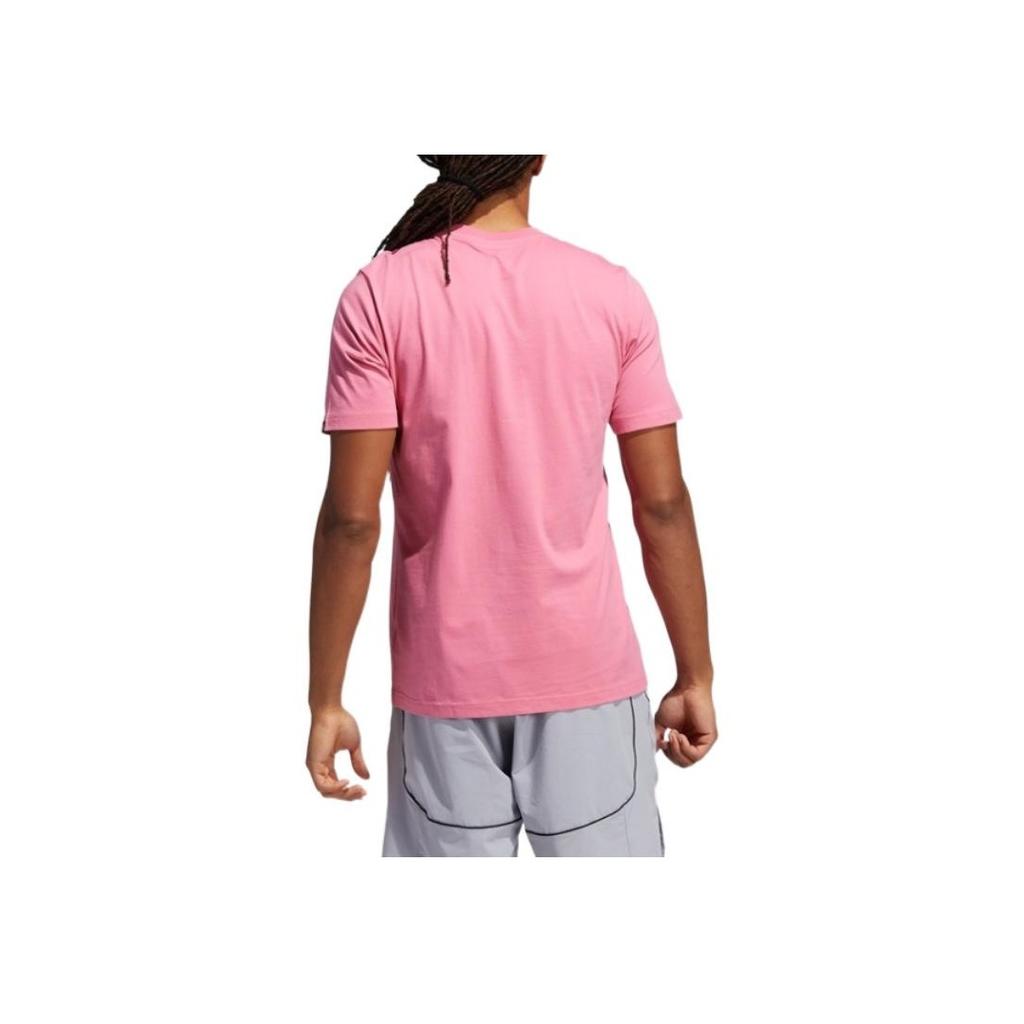 Adidas Cartoon Basketball Print Athletic Short Sleeve T-Shirt Men Tops Pink HB5482