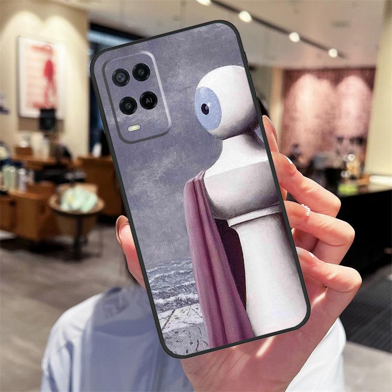 Rene Magritte Case For Oppo A78 A98 A79 A18 A38 A58 A40 A60 A80 A16 A76 A96 A15 A74 A94 A54 A17 A77 Cover