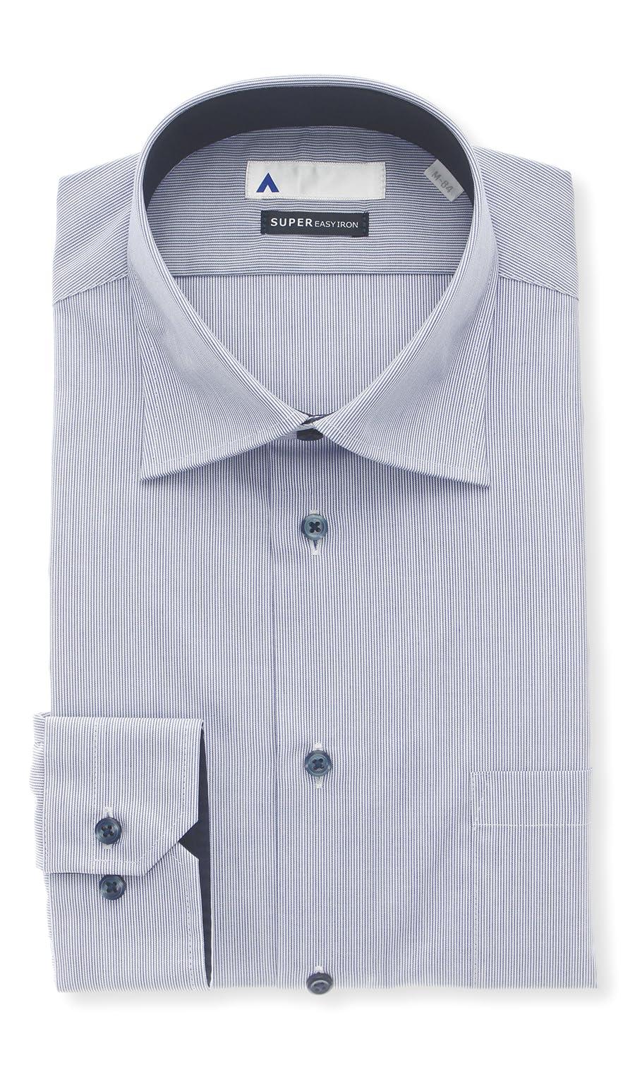 Одежда Аояма: Стильная рубашка с широким воротником [OEKO-TEX] 101_SDA1403_3980