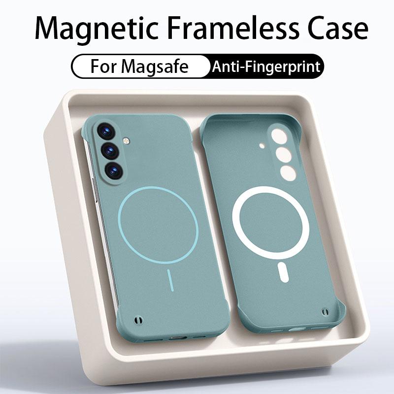 Ramlöst Magnetiskt Trådlös Laddning Telefonfodral För Samsung Galaxy A57 A37 5G Smalt Hårt Bakskydd