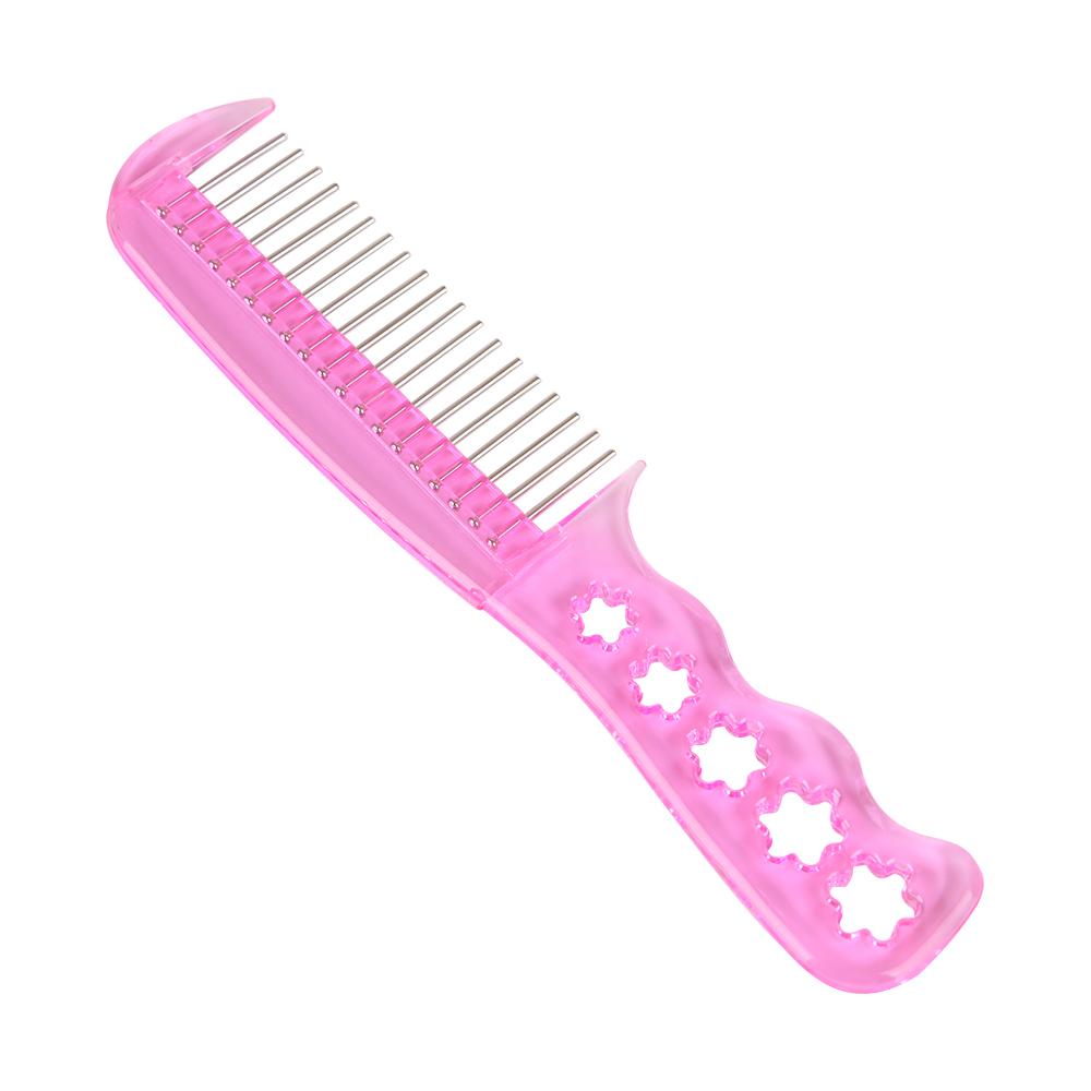 Fashion Anti-static Beauty Anti-static Wig Comb Handle Wig Tool Steel Tooth Comb Styling